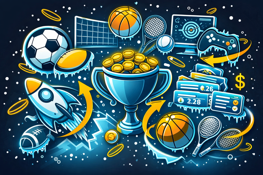Mercados e desportos disponíveis na Coldbet Sportsbook: futebol, basquetebol, ténis, eSports, apostas ao vivo, odds e variedade de mercados.